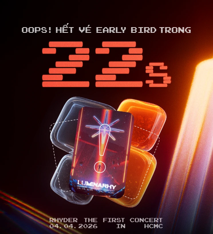 RHYDER bán vé concert hết veo chỉ trong 22 giây RHYDER bán vé concert hết veo chỉ trong 22 giây